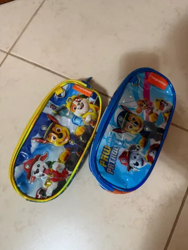 2 estojos com 3 repartições Patrulha Canina - marca nickelodeon