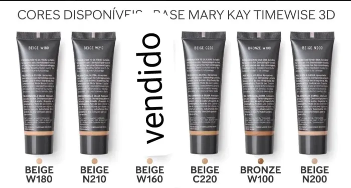 Bases Mary Kay Disponibilidade somente Salvador