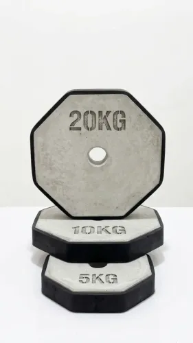Kit 210kg em Anilhas - 4 de 5kg + 8 de 10kg + 2 de 15kg + 4 de 20kg