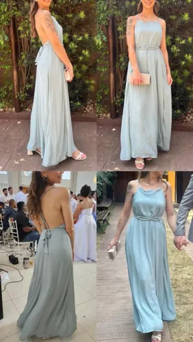 VESTIDO DE FESTA AZUL