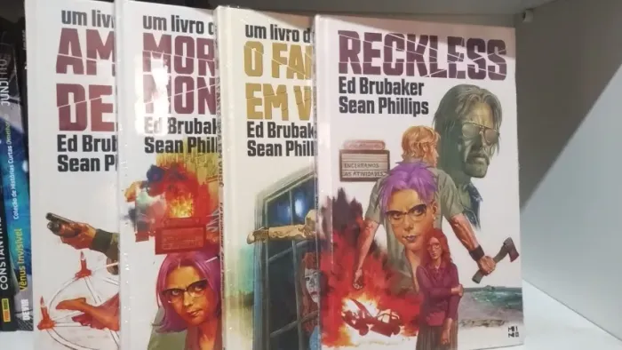 Reckless de Ed Brubacker e Sean Phillips em quatro volumes lacrados capa dura Mino