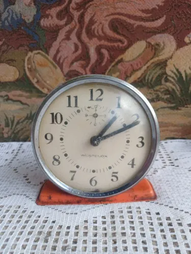 Relógio despertador antigo para restauro ou retirada de peças marca Westclox 