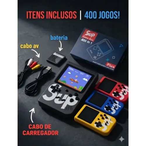 Mini vídeo gameboy 400 jogos 