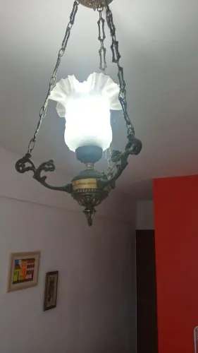 Lustre estilo colonial de bronze