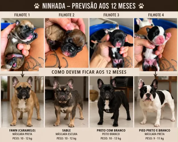 Filhotes de Bulldogue francês