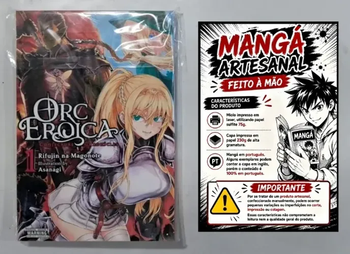 MANGÁ ARTESANAL ORC EROICA, VOLUME 01 (FEITO Á MÃO)