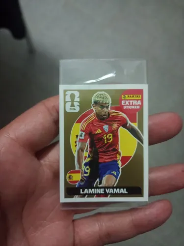 Figurinha Extra Sticker Lamine Yamal Gold Copa do Mundo Fifa 2026