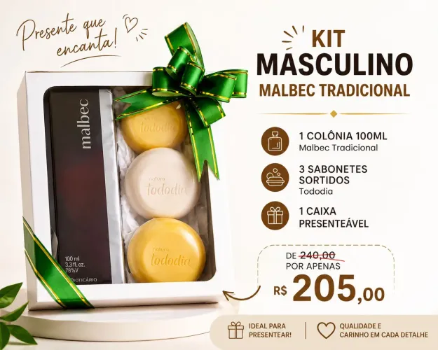 Kits Dia dos Pais Natura e Boticário e Avon