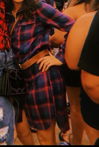 Vestido xadrez sobretudo roxo