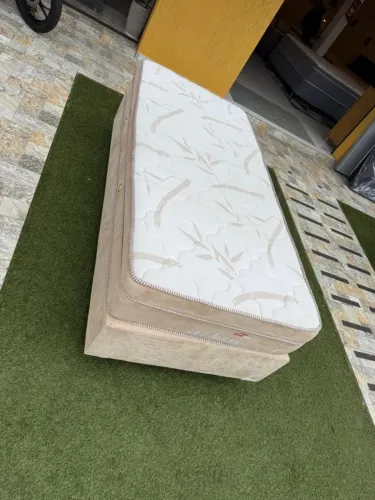 Colchão de Solteiro + base box SEVEN SEMINOVO - Entrego!