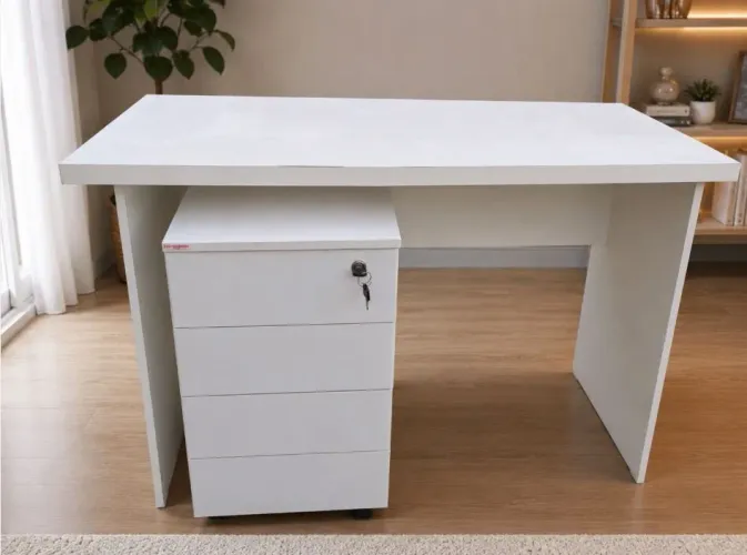 Mesa + gaveteiro da escritolândia.