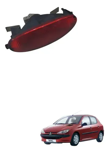Lanterna Para-choque Traseira Peugeot 206 2002 Ambos Lados Vermelho