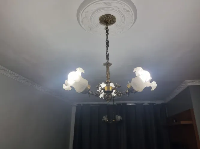 Lustre vintaje para 3 lâmpadas