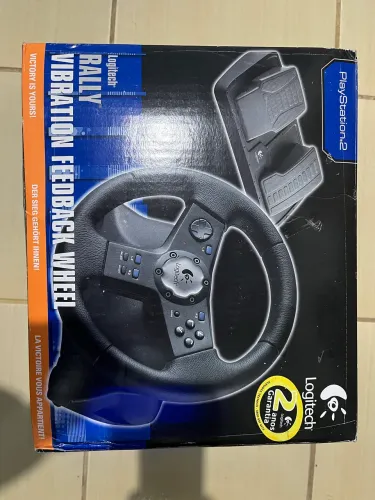 Volante Logitec para PlayStation 2 - Usado apenas 1 vez