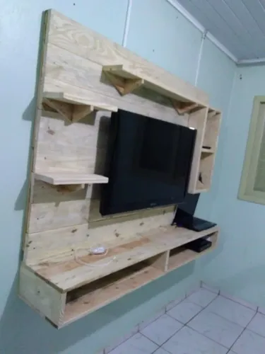 Painel de madeira para tv