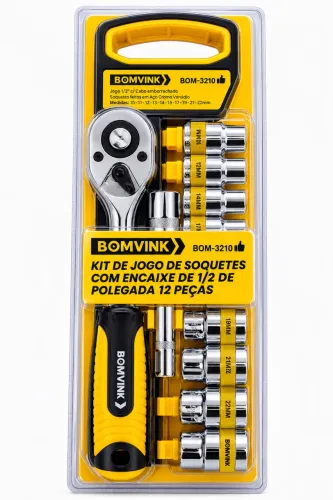Jogo de soquete 12 peças Bomvink