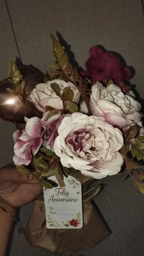 Buquê de peonias e hortênsias artificiais 