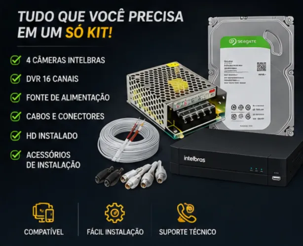 Kit de segurança intelbras 