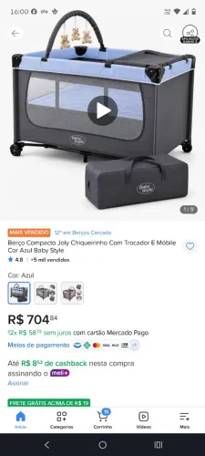 Berço chiqueirinho 