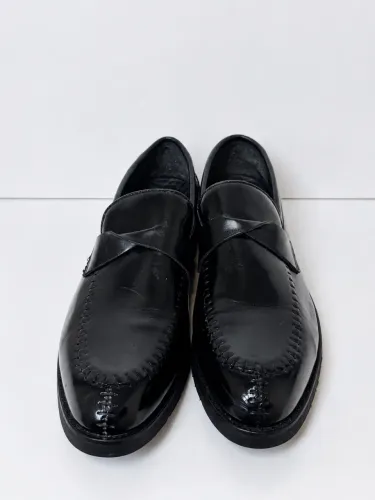 Mocassim Social Preto Couro Verniz - Tam. 41 BR - Novo