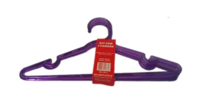 Kit 3 Cabides Transparente