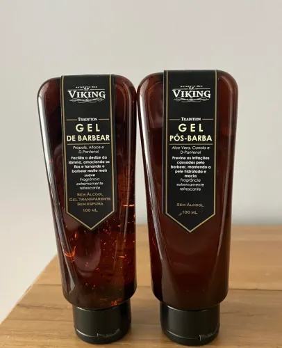 kit gel de barbear e pós-barba viking