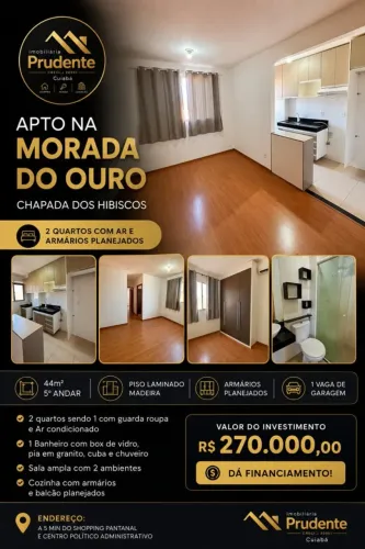 Apartamento para Venda em Cuiabá, Morada do Ouro, 2 dormitórios, 1 suíte, 1 banheiro