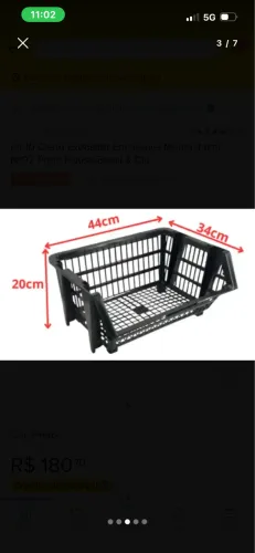 Kit estante expositor desmontável prateleira 10 cestas 