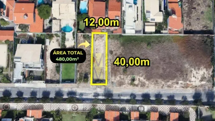 Terreno amplo próximo a praia à venda, 480 m² por R$ 432.000 - De Lourdes - Fortaleza/CE