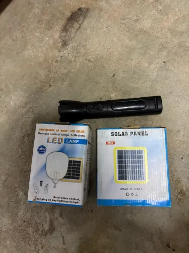 Kit Iluminação Para Acampamento - Lanterna + Luminária LED Solar