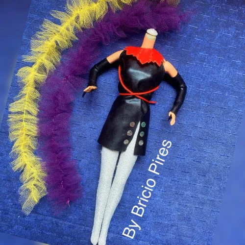 Roupinha boneca antiga Barbie estrela Em ritmo de rock
