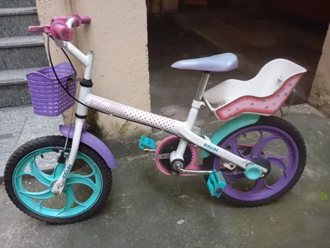 BICICLETA CALOI CECI ARO 16 COM CADEIRINHA P/ BONECA