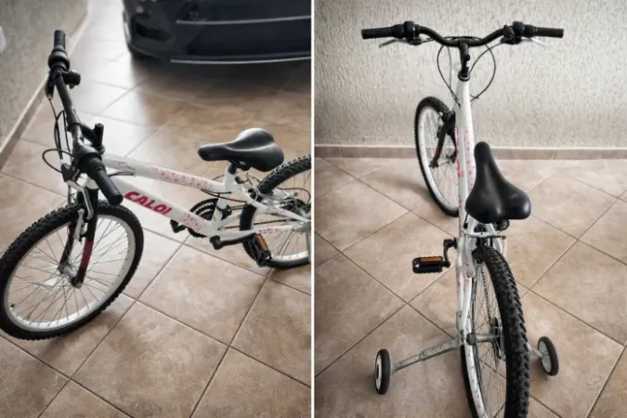 Bicicleta Caloi Ceci Aro 24 Branca - 21 Marchas - Com Rodinhas (Estado de Nova)