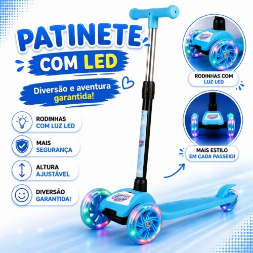 Patinete infantil LED NOVO na caixa 