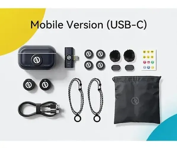 Hollyland Lark M2 Microfone S/ Fio P/ iPhone 15/16/17 E Android USB-C