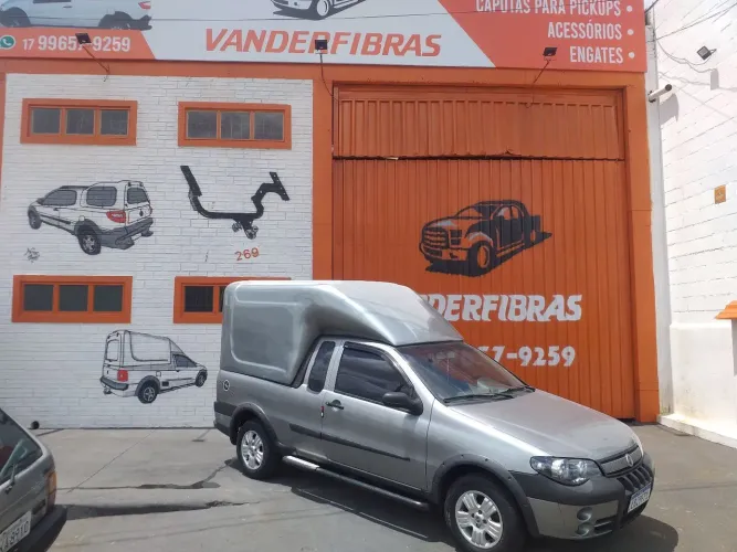Capota Baú Modelo Meia Tampa Fiat Strada Cabine Estendida até ano 2013