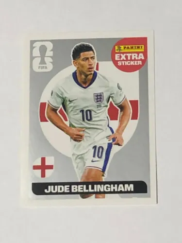 Figurinha extra Legend Jude Bellingham prata original Panini Copa do Mundo de 2026