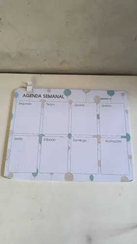 Quadro lousa rotina semanal