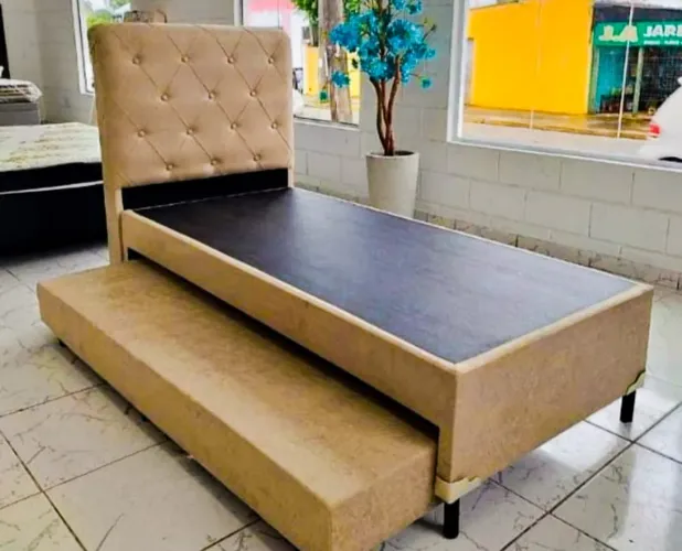 Bicama Box Base Box solteiro Com Auxiliar 