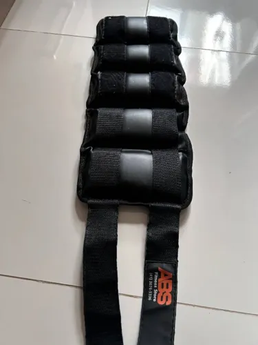 Tornozeleira 5kg velcro duplo longo + granalha de ferro + capota marítima ABS Fitnes