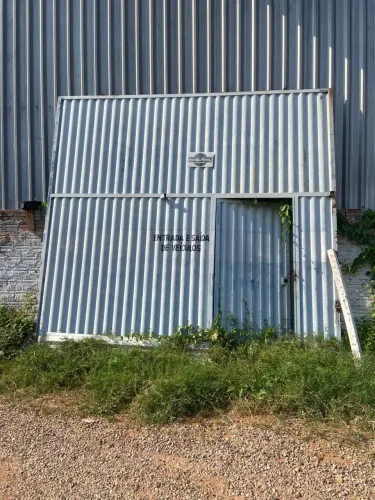 Portão pra galpão de aço galvanizado 3,50m x 3,50m