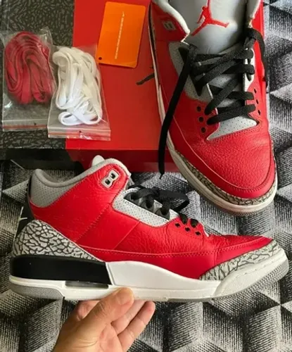 Tênis Air Jordan 3 Red Cement 100% Original