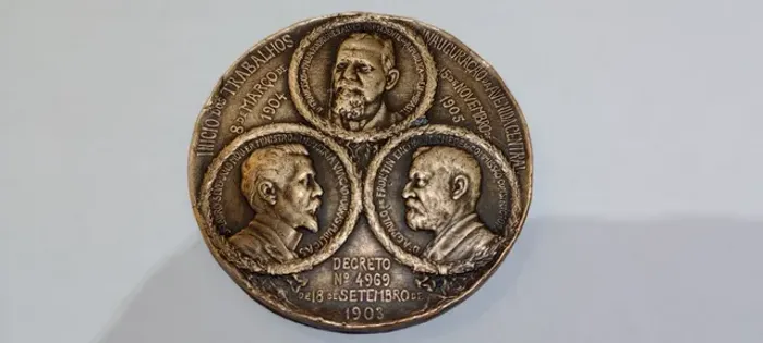 Medalha / Moeda - Inauguração da Avenida Central Girardet - 1906