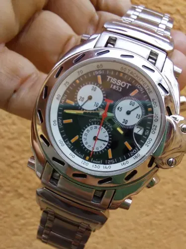 Relogio Tissot Moto Gp Preto Branco Pulseira Aço