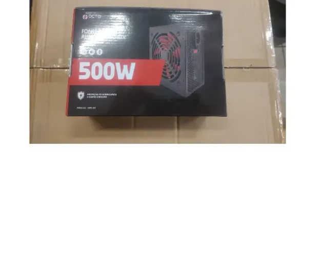 Kit 10 Fontes pc Atx 500w Real Nyper N500 Fan Vermelho Gamer + cabo força Kit 10 Unidades