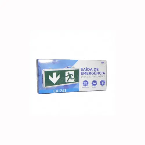 (NOVO) Placa Sinalizadora Saída de Emergência Luatek LK-741