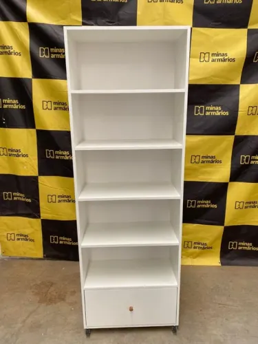 Estante multiuso com gaveta + Rodinhas 182x63x30