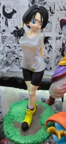 Boneco Dragon ball z Videl 24 Cm amiga do Goku vegeta Trunks Freeza