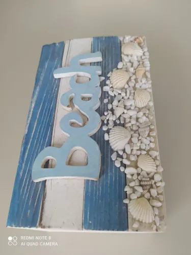 Porta jóias  com conchas do mar