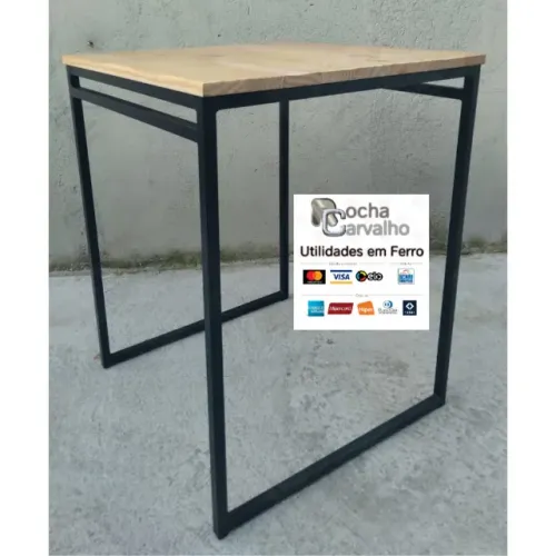 Mesa Industrial 60x60. Metalon 20x20- Sob Encomenda. Veja DESCONTO À VISTA. Parcelamos.
